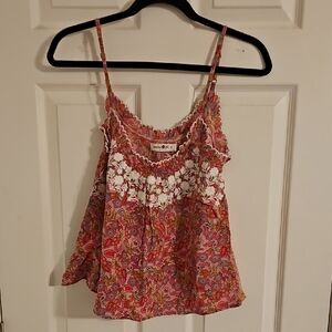 NWT Natural Life Pink and White Floral Camisole
